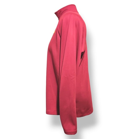 POPPI WOMENS 1/4 ZIP SWEATSHIRT PINK Pull On Thumbhole Large Tic Toc Fa… - Picture 3 of 9